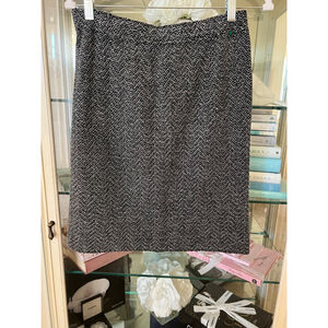 Women's St. John Collection Black White Pencil Skirt Size 10